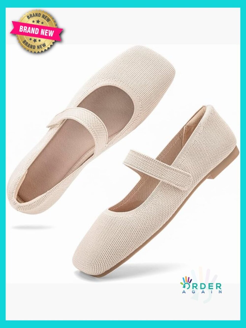 Wide Toe Box Flats Women Comfort Slip On Ballet Mary Jane Dressy Knit Shoes